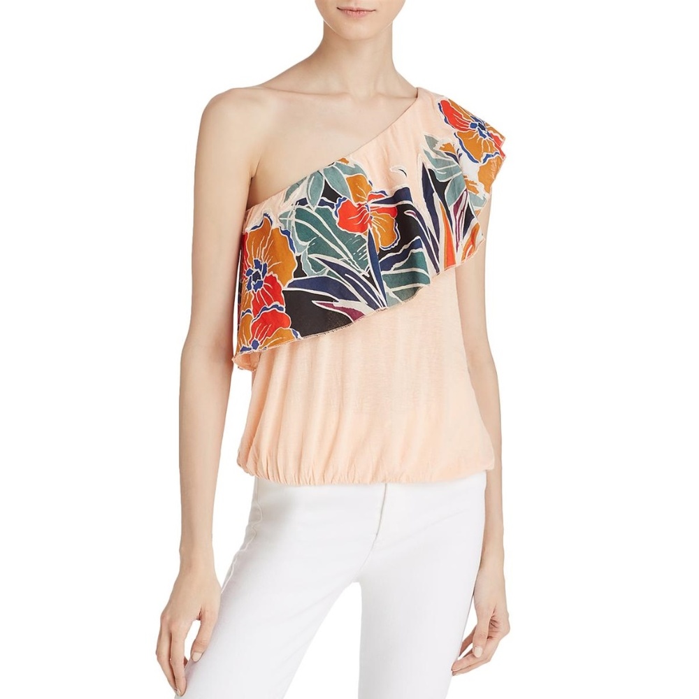 Free People Womens Floral Casual Top Blouse $78